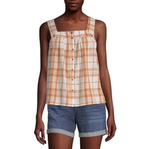 a.n.a sleeveless button tank top